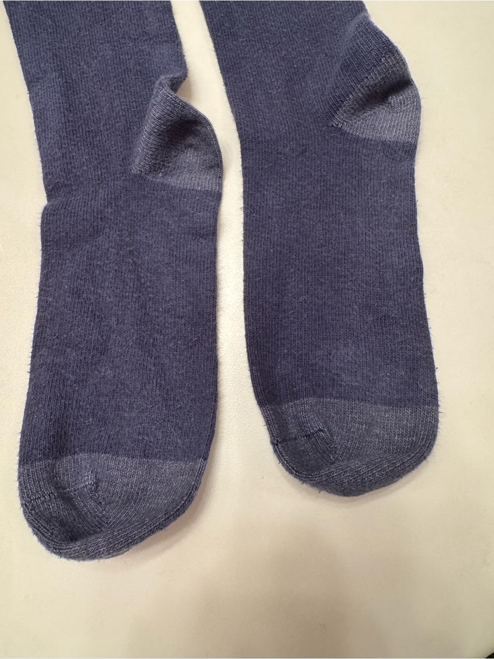 Women’s Navy Blue Athletic Socks with Teal Stripes - Picture 3 of 4
